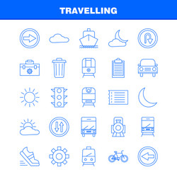 Travelling line icon for web print and mobile vector