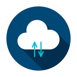 cloud data circle icon vector