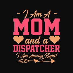 Dispatch Mom - Leopard Heart T-Shirt Vector Image