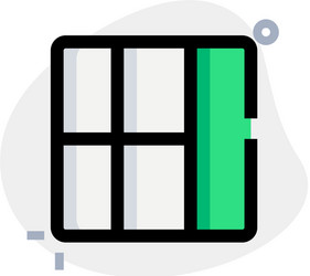 Right bar strip with grid lines parting sections vector