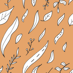 abstract seamless pattern with leaves vector image