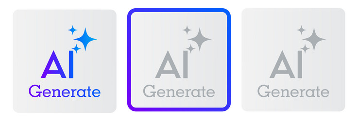 AI Button for UI/UX vector image