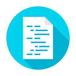 coding document circle icon vector image