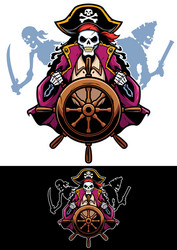Dead Pirate Mascot Logo Vector Image