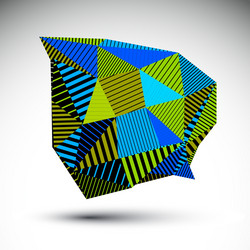 multicolored striped abstract object isolated vector image
