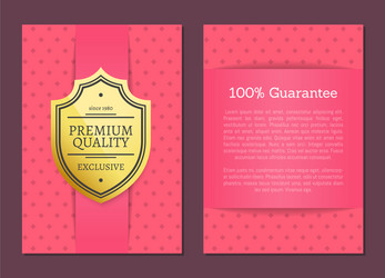 Premium quality guarantee vector