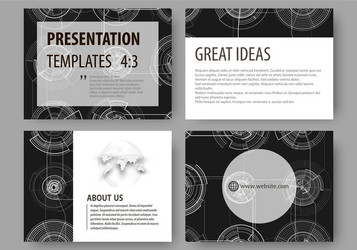 set of business templates for presentation slides vector