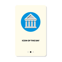 classic facade with columns isolated on white