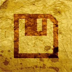 floppy disk flat modern web button and space vector image