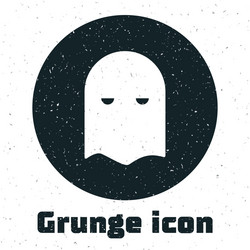 grunge executioner mask icon isolated on white vector