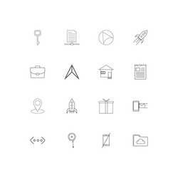 Internet of things simple linear icons set vector