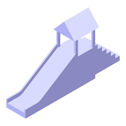 playground slide structure isometrically projected vector image
