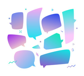 trend speech bubbles set in a gradient design vector