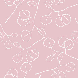 seamless botanical pattern in the style of doodles vector image