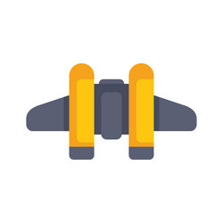 spaceship flying in the galaxy exploring new vector image