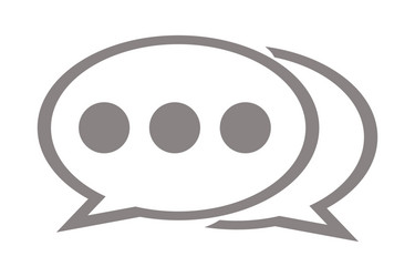 text message chat icon speech bubble with vector image