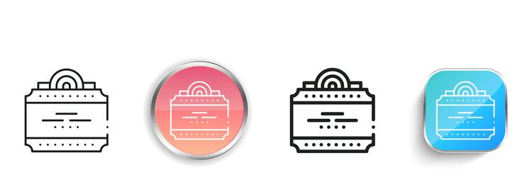 lightbox icon thin linear regular and button vector image