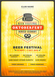 oktoberfest beer festival celebration typography vector