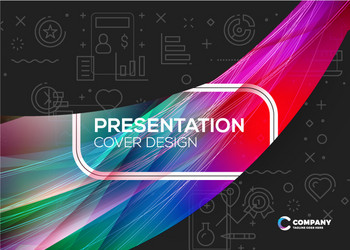 Presentation cover design colorful abstract vector