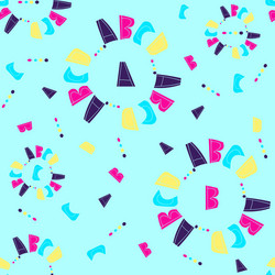 seamless pattern with letters of alphabet abcd vector image