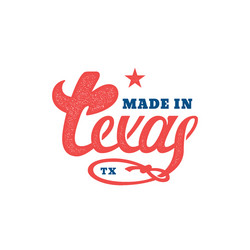 Texas Lettering Stamp Vector Image
