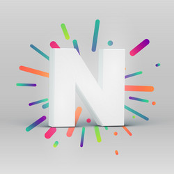 3d character from a fontset with colorful vector image
