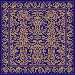 Head scarf golden pattern on black background Vector Image
