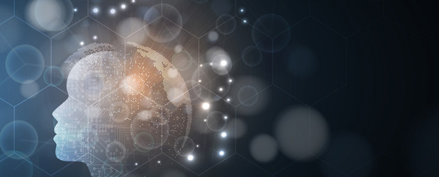 artificial intelligence technology web background vector image