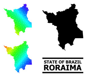 triangle filled spectral colored map of roraima vector image