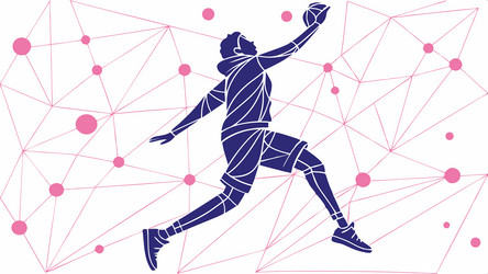 dynamic male sprinter in abstract running pose vector image