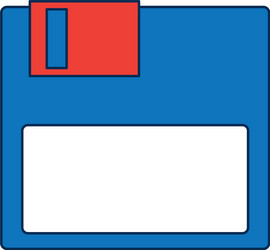 floppy disk data device storage backup element vector image