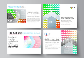 set of business templates for presentation slides vector image
