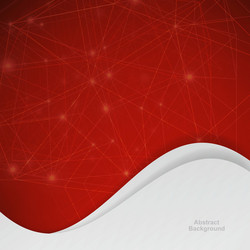 3d red abstract mesh background with circles vector image