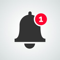 notification bell icon inbox message vector