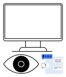 digital monitoring and communication tools vector image