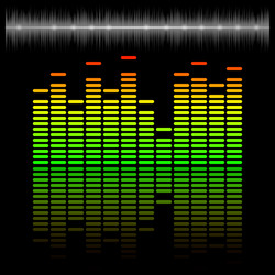 Music equalizer dynamic volume Royalty Free Vector Image
