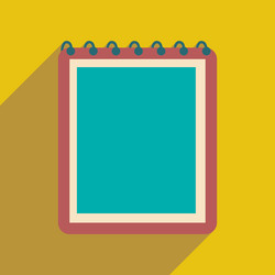 flat with shadow icon and mobile application vector image