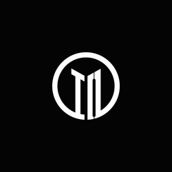 io monogram logo isolated with a rotating circle vector image