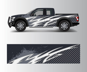 Modern Truck Wrap Graphics Vector Image