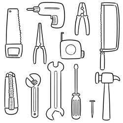 Set of construction tools vector