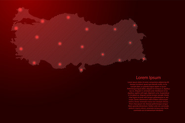 turkey map from red pattern slanted parallel vector image