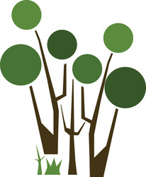 abstract tree icon vector