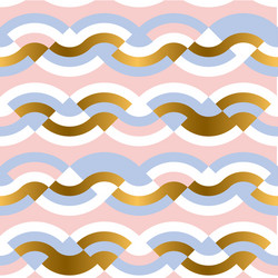 Gold and blue elegant geometric seamless pattern Vector Image