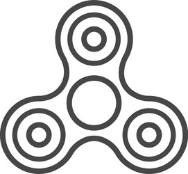 Fidget spinner line icon Royalty Free Vector Image