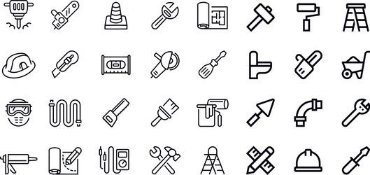 home repair icons design vector