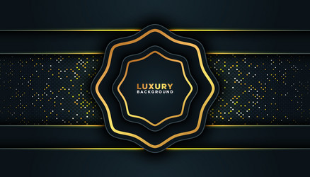 dark abstract background with overlap layers vector image