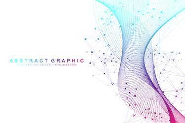 digits abstract background with connected line vector image