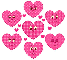 patchwork hearts vector