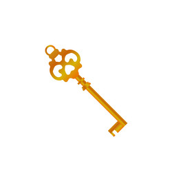 vintage key old icon isolated vector image