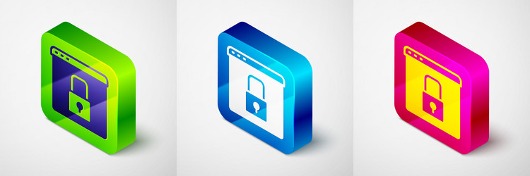 Isometric secure your site with https ssl icon vector